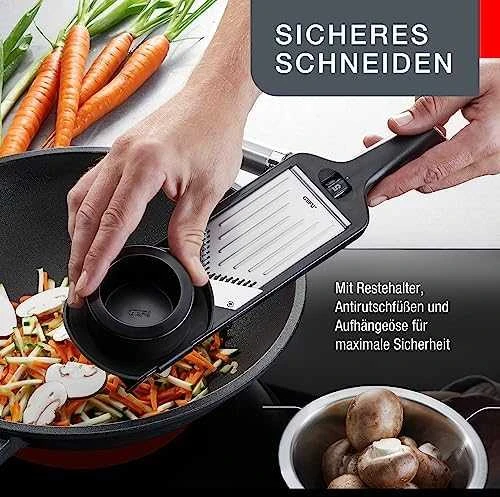 GEFU Julienne VIOLI 2.0 slicer Manual Juodas ABS synthetics, Nerūdijantis plienas