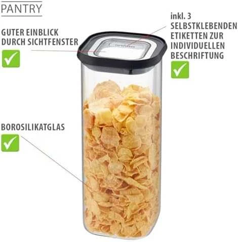 Stačiakampis stiklinis indas 1,9 l Gefu Pantry G-12804