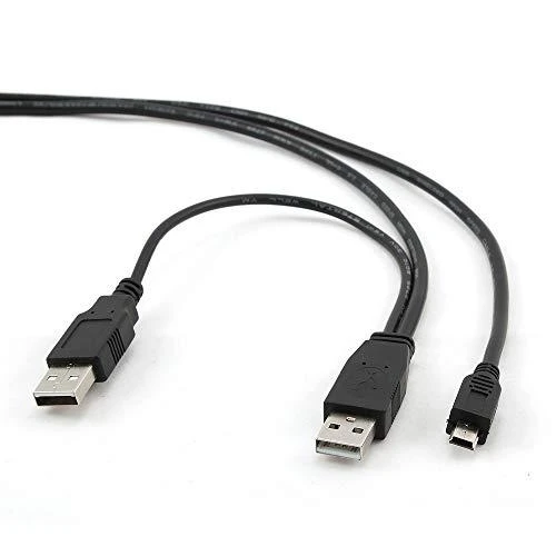 GEMBIRD CCP-USB22-AM5P-3 Gembird dvigubas USB Y 2.0 A-kištukas - MINI 5PM 0,9m kabelis