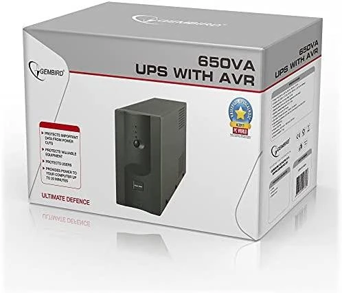Gembird „EnerGenie“ | Nepertraukiamo maitinimo šaltinis (UPS) UPS-PC-652A su AVR | 650 VA | 220 V | 220 V