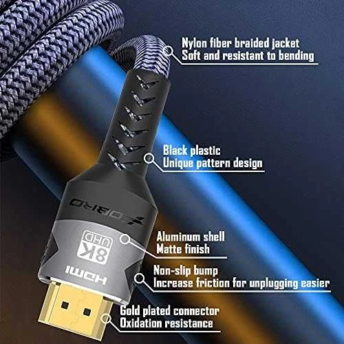 Gembird Cablexpert | Itin didelės spartos HDMI kabelis su Ethernet ryšiu, 8K „Select Plus“ serija | CCB-HDMI8K-2M | 2 x A tipo | HDMI 2.1 (į viršų) | 2 m