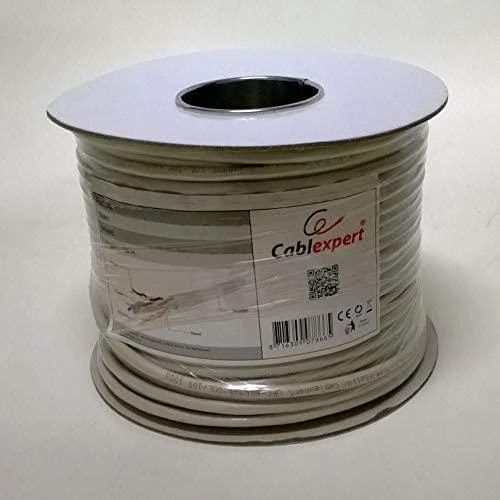 Gembird UTP suvytas kabelis, kat. 6, premium CCA, ECA, 305m, pilka