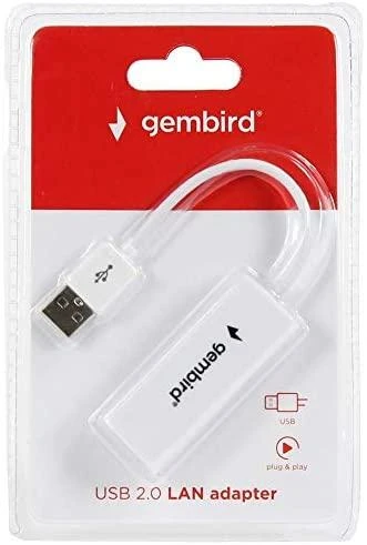 Gembird USB 2.0 LAN adapteris RJ-45 LAN, USB