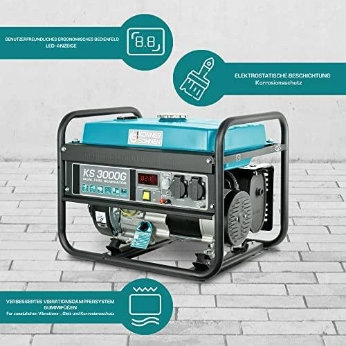 Hibridinis (benzinas/dujos) generatorius Könner & Söhnen, 2,6kW 230V KS 3000 G