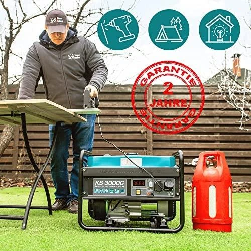 Hibridinis (benzinas/dujos) generatorius Könner & Söhnen, 2,6kW 230V KS 3000 G
