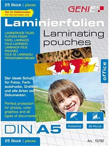 Genie GENIE laminavimo maišeliai 25 A4 - folijos