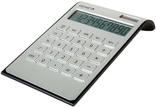 Genie DD 400 sidabrinis skaičiuotuvas lenktu korpusu