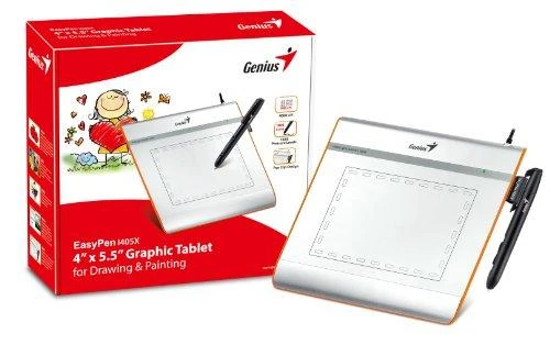 KYE GENIUS EasyPen i405x USB 4x5 colių darbo zonos belaidis slėgiui jautrus rašiklis su 1024 lygiais 28 programuojamomis sritimis