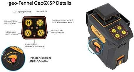 Lazerinis nivelyras Geo-Fennel GEO6X SP Žalias KIT + priedai