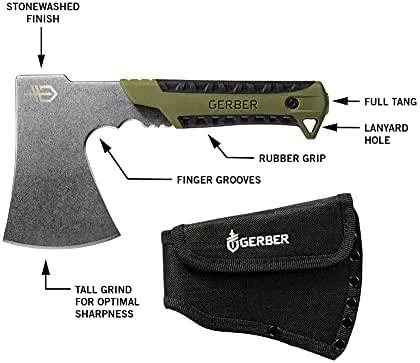 Kirvis Gerber Pack Hatchet, Flat Sage Žalias, Stonewash