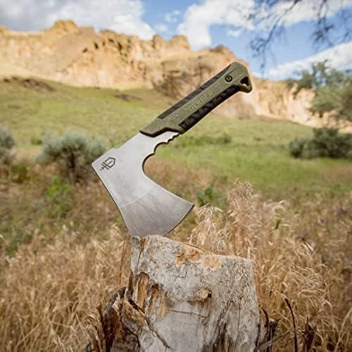 Kirvis Gerber Pack Hatchet, Flat Sage Žalias, Stonewash