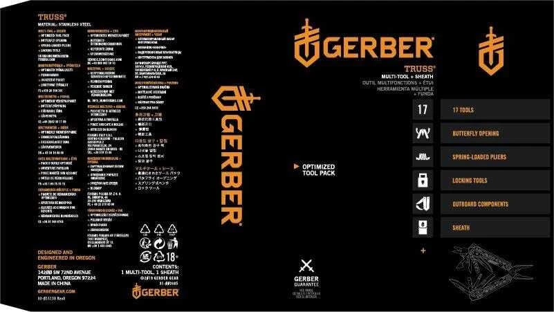 GERBER Suspension Truss daugiafunkcis įrankis