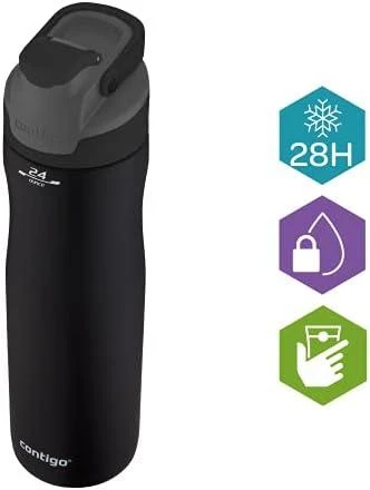 Termogertuvė Contigo Autoseal Chill Matte Juodas, 2127889, 720 ml
