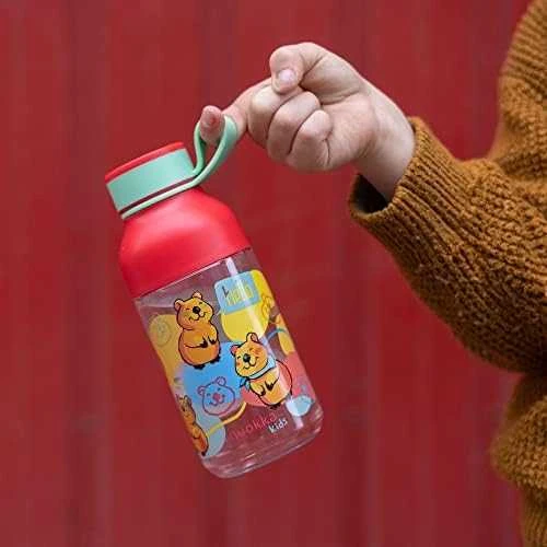 „Quokka Ice Kids“ su dirželiu - „Ecozen Vanduo“ gertuvė 430 ml su dirželiu (Happy Quokka)
