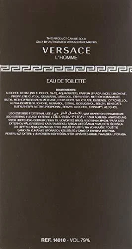 Kvepalai vyrams Versace L' Homme EDT, 100 ml