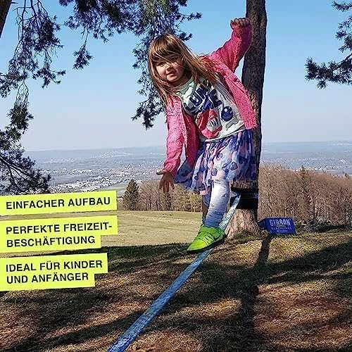 Vokietija Slackline Gibbon Fun Line TreeWear rinkinys 15m/5cm