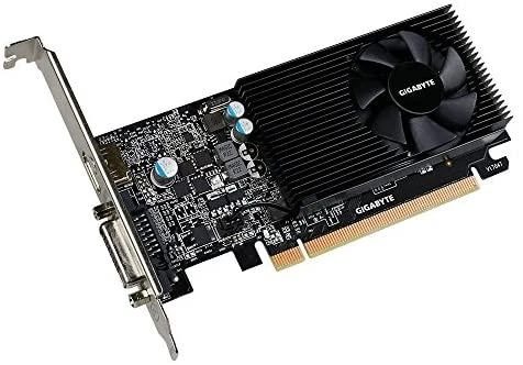 Vaizdo plokštė Gigabyte Gigabaitas | GV-N1030D4-2GL 1.0 | NVIDIA | 2 GB | GeForce GT 1030 | DDR4 | DVI-D jungtys kiekis 1 | HDMI jungtys kiekis 1 | PCI Express 3.0 | Atminties taktinis dažnis 2100 MHz | Procesoriaus dažnis 1417 MHz