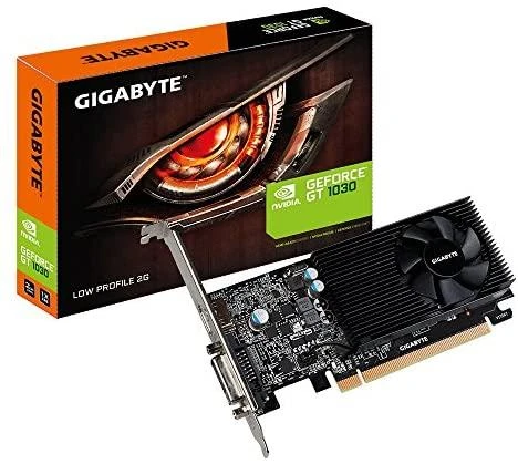 Vaizdo plokštė Gigabyte Gigabaitas | GV-N1030D4-2GL 1.0 | NVIDIA | 2 GB | GeForce GT 1030 | DDR4 | DVI-D jungtys kiekis 1 | HDMI jungtys kiekis 1 | PCI Express 3.0 | Atminties taktinis dažnis 2100 MHz | Procesoriaus dažnis 1417 MHz
