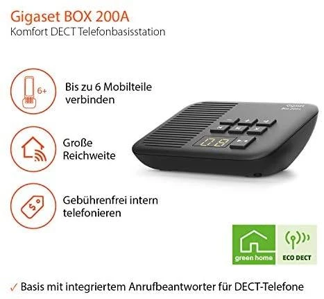 TELZ Gigaset Box 200A Comfort DECT telefono bazė + atsakiklis | GIGASET