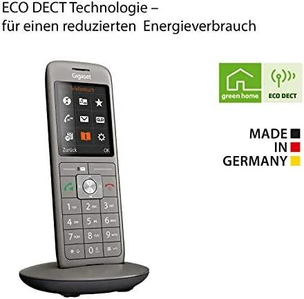 GIS Gigaset CL 660 DECT telefonas Antracitas, Juoda
