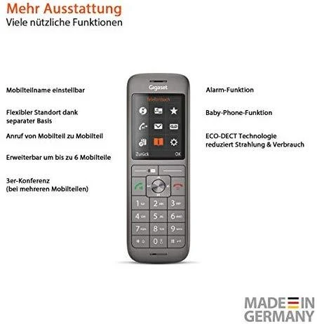GIS Gigaset CL 660 DECT telefonas Antracitas, Juoda