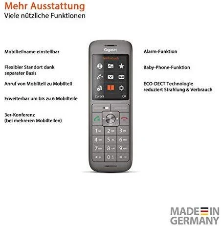 GIS Gigaset CL660HX Analoginio ryšio / DECT telefonas Skambintojo ID Antracitas, Juoda