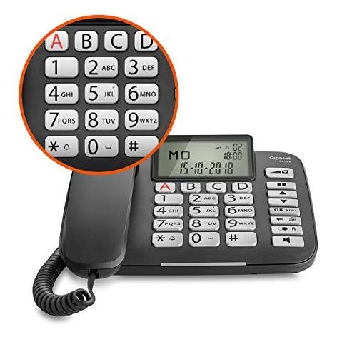GIS Gigaset DL580 Analoginis telefonas Skambintojo ID Juoda