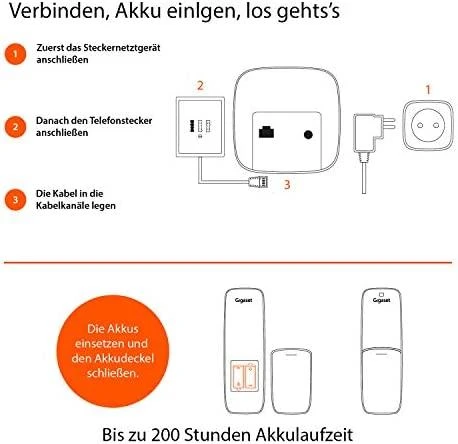 GIS Gigaset E290 Duo Analoginio ryšio telefono ragelis Skambintojo ID Juoda