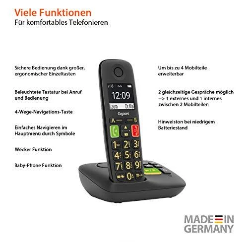 GIS Gigaset S30852-H2921-B101 telefonas Analoginio ryšio / DECT telefonas Skambintojo ID Juoda