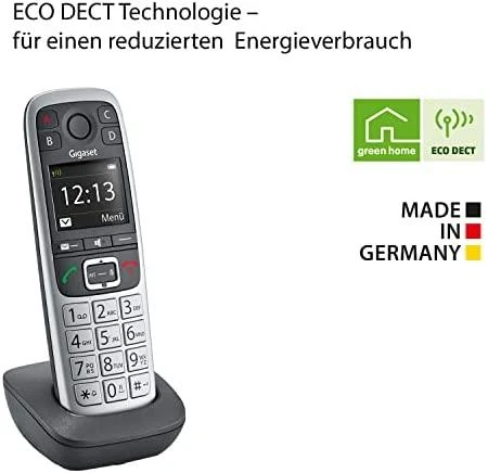 GIS Gigaset E560HX Analoginio ryšio / DECT telefonas Skambintojo ID Pilka, Sidabras