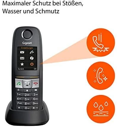 GIS Gigaset E630HX DECT telefono ragelis Skambintojo ID Juoda