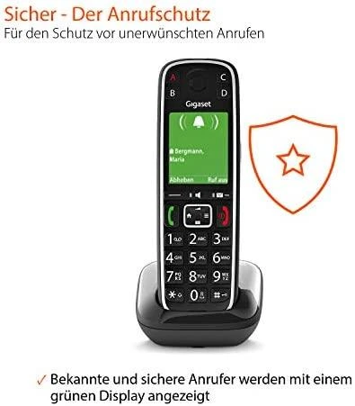 GIS Gigaset E720 Analoginio ryšio / DECT telefonas Skambintojo ID Juoda