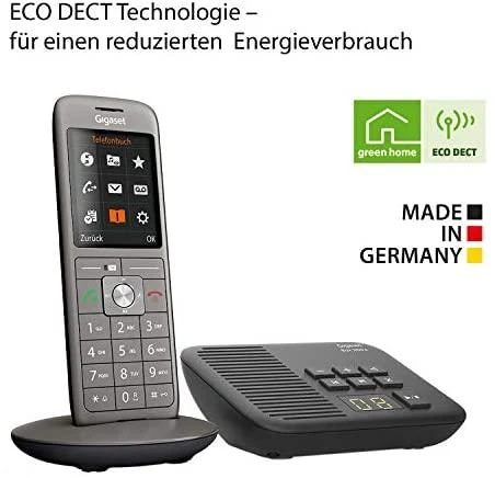 GIS Gigaset CL660A DECT telefonas Antracitas, Juoda