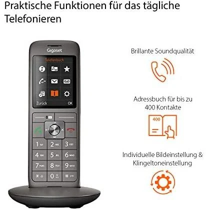 GIS Gigaset CL660A DECT telefonas Antracitas, Juoda