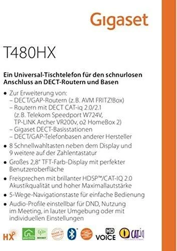 GIS Gigaset T480HX DECT telefonas Juoda