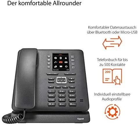 GIS Gigaset T480HX DECT telefonas Juoda