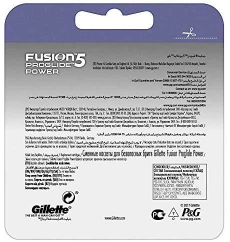 Gillette Fusion Proglide Power Keičiamosios Skutimosi Galvutės 4 Vnt