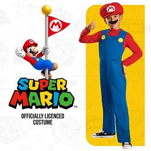 Super Mario karnavalinis kostiumas berniukui 137-149 cm ūgio (10-12 metų)