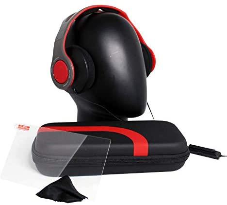 Gioteck TX30 Mega Pack įsk. Stereo Game & Go ausinės (pilka / raudona), dėklas ir apsauginis rinkinys (jungiklis)