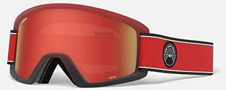 Giro Gogle žieminiai GIRO SEMI Raudonas ELEMENT (Spalvotas veidrodinis stiklas AMBER SCARLET 40% S2 + spalvotas stiklas Geltonas 84% S0)