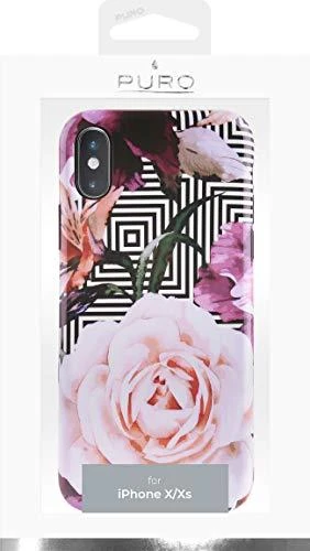 PURO Glam Geo Flowers - dėklas skirtas Apple iPhone Xs Max Rožinė Peonies