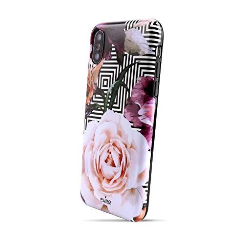 PURO Glam Geo Flowers - dėklas skirtas Apple iPhone Xs Max Rožinė Peonies