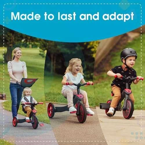 Daugiafunkcinis triratukas Globber Explorer Trike 4in1, raudonas, 632-102