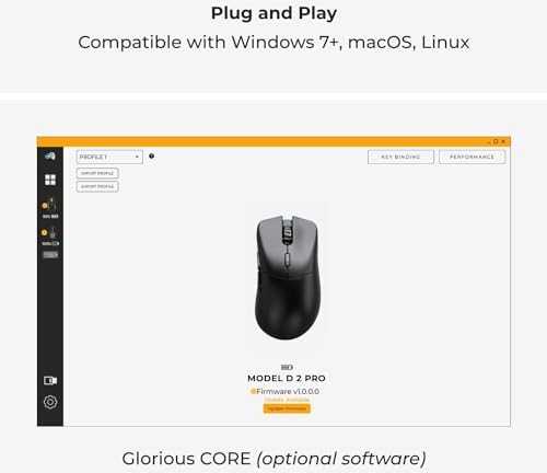 Pelė Glorious Model D 2 PRO belaidė, 1K Polling - juodos spalvos