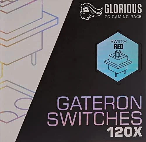 Glorious Gateron Red Switches klavišai klaviatūrai (120 vnt)