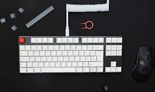 Klaviatūra Glorious GPBT Keycaps – 115 PBT Tastenkappen, ISO, ES-išdėstymas, Arctic Baltas