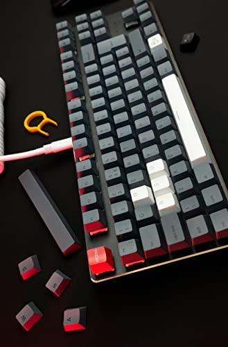 Klaviatūra Glorious GPBT Keycaps – 115 PBT Tastenkappen, ISO, ES-išdėstymas, Juodas Ash