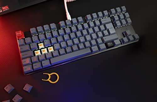 Klaviatūra Glorious GPBT Keycaps – 115 PBT Tastenkappen, ISO, ES-išdėstymas, Juodas Ash