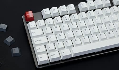 Klaviatūra Glorious GPBT Keycaps – 115 PBT Tastenkappen, ISO, ES-išdėstymas, Arctic Baltas