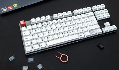 Klaviatūra Glorious GPBT Keycaps – 115 PBT Tastenkappen, ISO, ES-išdėstymas, Arctic Baltas